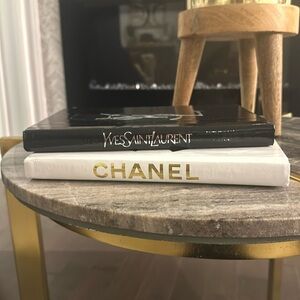 Coffee Table Book Set of 2 | Coffee Table Decor | Chanel and YSL | faux